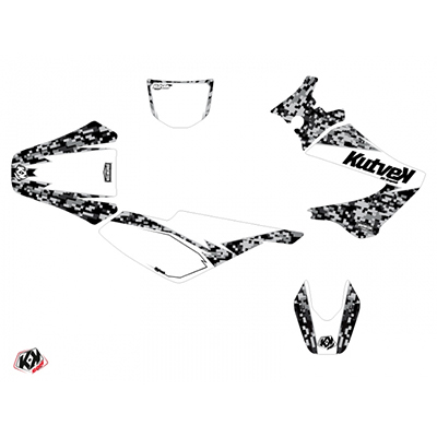 Kit décoration autocollant Predator blanc Derbi 50 Xtreme Xrace 2005-2009 - vue 2