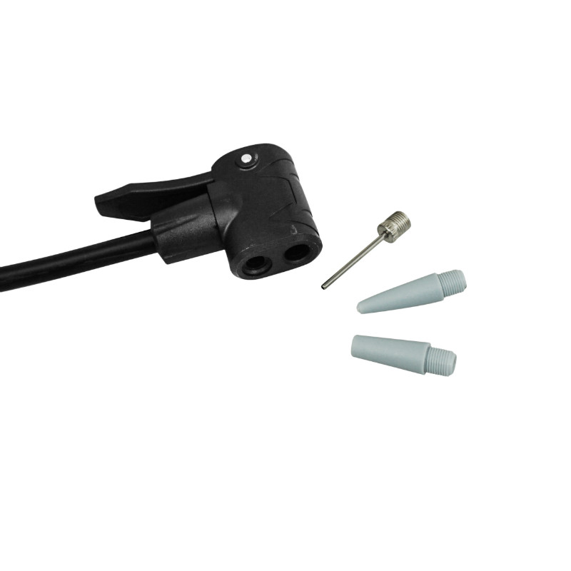 Pompe à pied Newton FPV1 acier coloré noir raccord double style switch avec manomètre 11 bars VP-VS - vue 4