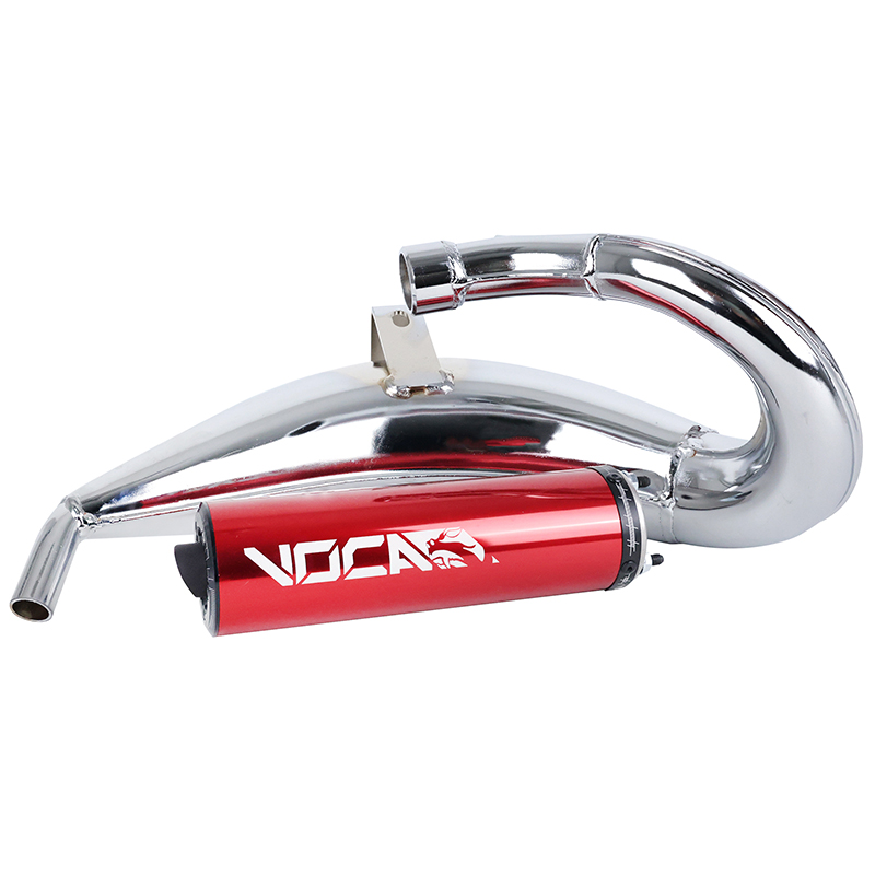 Silencieux Voca Racing chromé pour Derbi Senda et Aprilia RX SX 50 - vue 2