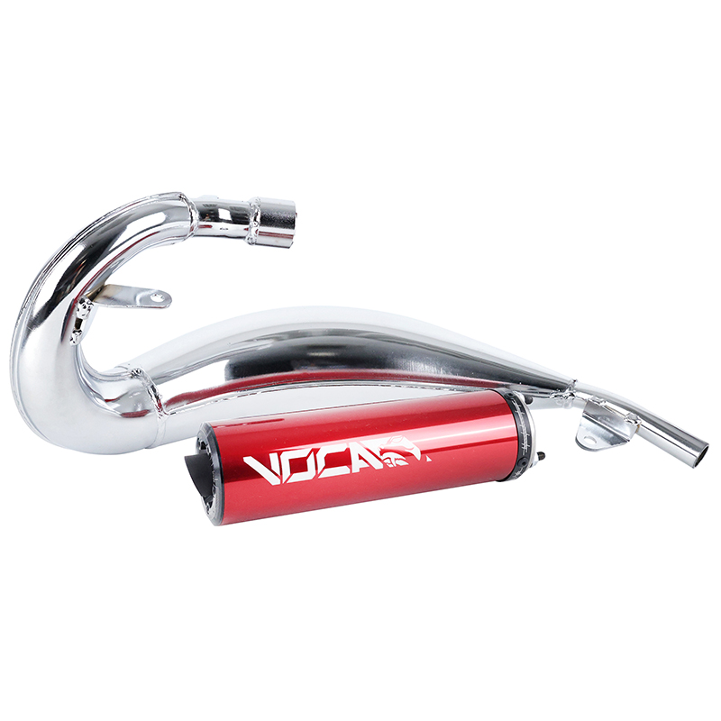 Silencieux VOCA Racing chromé aluminium rouge passage haut droit pour Beta 50 RR 2012-2020 - vue 2