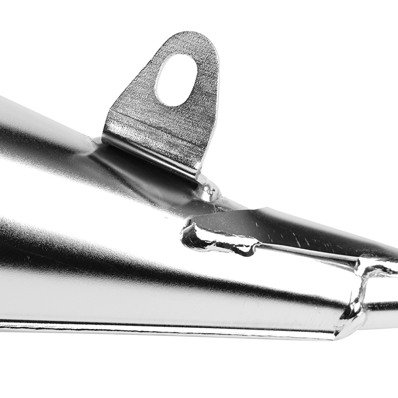 Pot 50 a boite voca chromed pour minarelli 50 AM6, beta 50 RR 1999+2011-RIEJU 50 MRT, SMX, RMX, rr-peugeot 50 XPS, XP6-MBK 50 x-limit-yamaha 50 DTR (passage bas - silencieux alu bleu) - vue 6