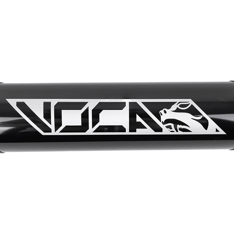 Silencieux Voca Racing chromé boîte pour Derbi 50 Senda, Senda DRD, Aprilia 50 RX/SX passage haut alu noir - vue 3