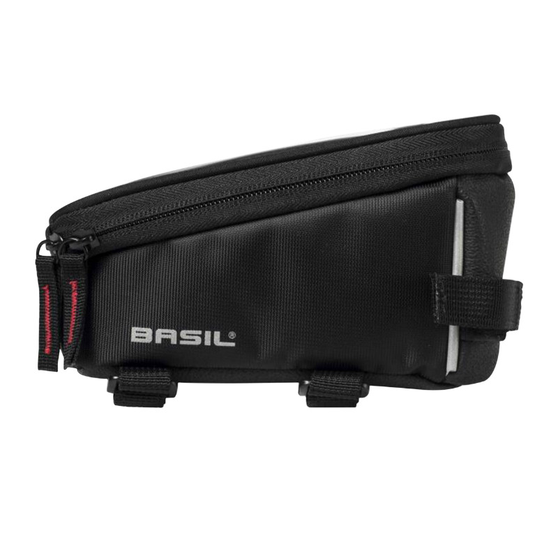 Sacoche de cadre Basil pour téléphone iPhone - fixation velcro noir 1L (19x11x11cm) - vue 2