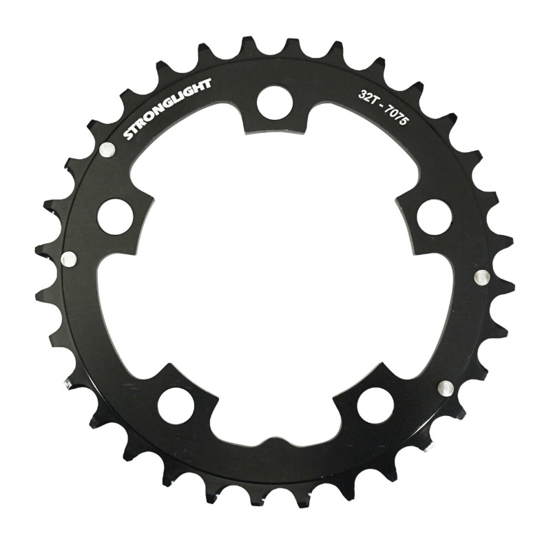 Plateau VTT 5BRA d.94 Stronglight triple 32DTS noir milieu alu 7075 8-9V.