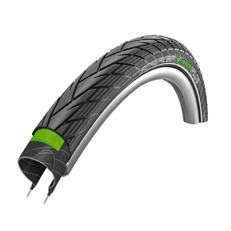 Pneu VTC VAE urbain 700 x 47 Schwalbe Energizer Plus noir TR renfort 5 mm flanc réflex homologué VAE E50
