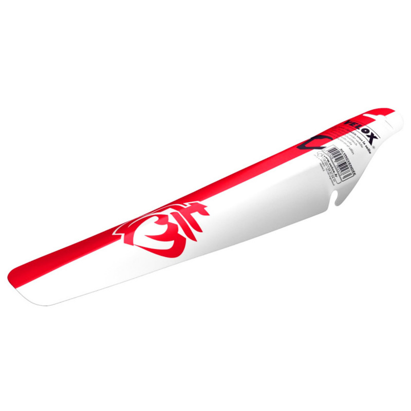 Garde-boue route-VTT clipsable arrière Velox Vendée rouge-blanc - vue 2