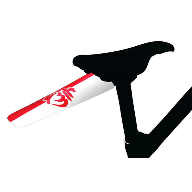 Garde-boue route-VTT clipsable arrière Velox Vendée rouge-blanc - vue 3