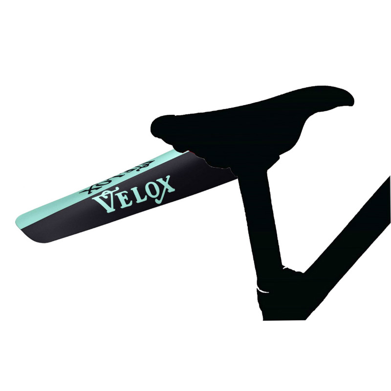 Garde-boue route-VTT clipsable arrière Velox vert céleste-noir - vue 3