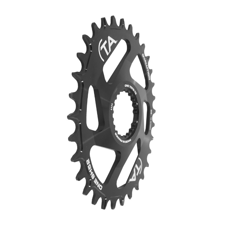 Plateau VTT direct mount pour shimano XTR M9100 - XT M8100 - SLX M7100 ta one SH52 oval 32DTS compatible M900 10-11-12V. narrow wide noir - vue 2