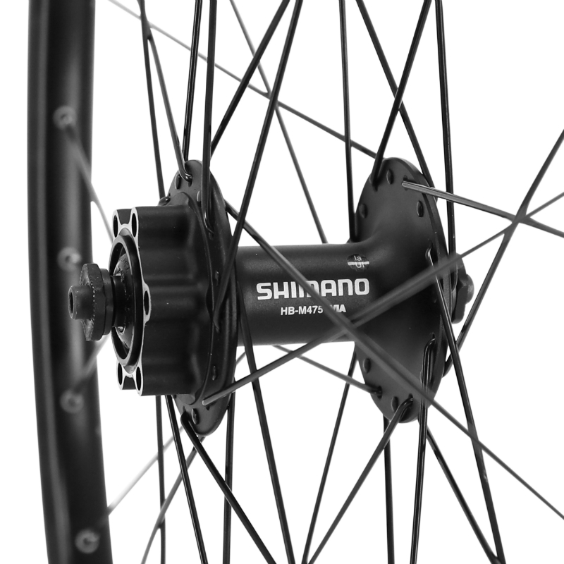 Roue VTC VAE disque blocage 700 x 35 - 28" M910 avant noir moyeu Shimano M475 disque 6 trous tubeless ready jante 21C 32 rayons - vue 3