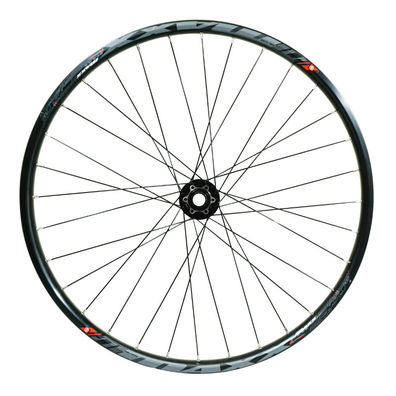 Roue VTT disque 27.5" maxx 25 freeride tubeless ready disque 6 trous avant noir Velox axe traversant 20-110 - jante 25C 32 rayons - vue 2