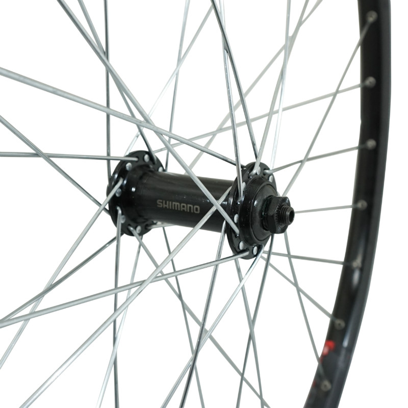 Roue avant VTC cargo VAE Velox M840 Kargo moyeu Shimano QC300 500 noir 32 rayons - vue 3