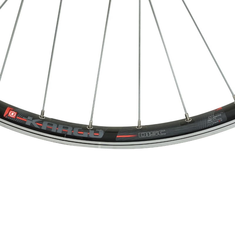 Roue VTC - cargo - vae - e-bike - longtail patin blocage M840 kargo arriere noir moyeu shimano QC300 cassette 10-9-8V (renforce) rayon zing jante 25C 32 rayons -poids max 180 KG - vue 4