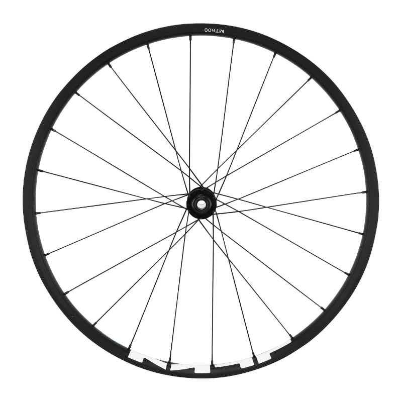 Roue VTT avant 27,5" Shimano MT500 Boost Centerlock disque noir axe traversant 15-110 jante 24C - vue 2