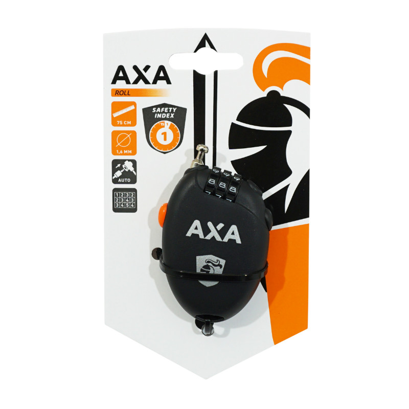 Antivol vélo câble à combinaison AXA Roll noir L750 mm diam 1,6 mm - vue 3