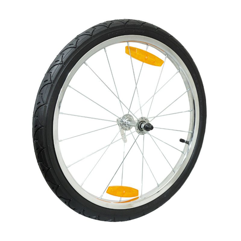 Roue remorque vélo 20" rayon blocage avec pneu et chambre P2R 137432 - vue 2