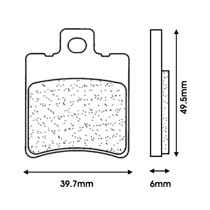 Plaquette de frein CL Brakes avant pour MBK Booster, Nitro, Yamaha BWS, Aerox, Aprilia SR, Malaguti F12, Peugeot Buxy, Piaggio Typhoon (3013SC) - vue 2