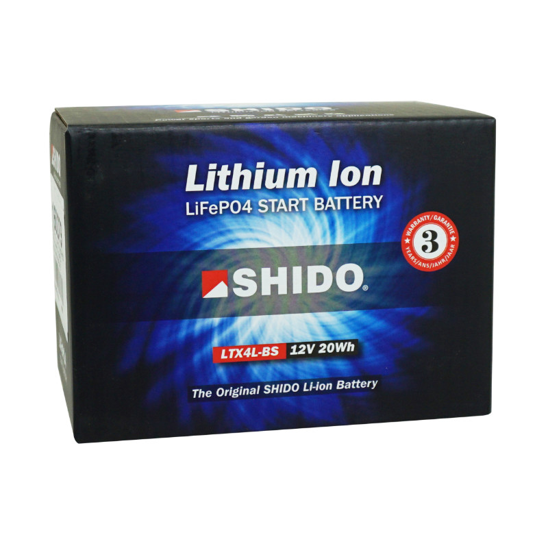 Batterie 12V 1,6 ah LTX4L-BS Shido lithium ion prete a l'emploi (lg113xl70xh85) remplace yb4l-b-yb5l-b-ytx4l-b-ytx5l-b - vue 2