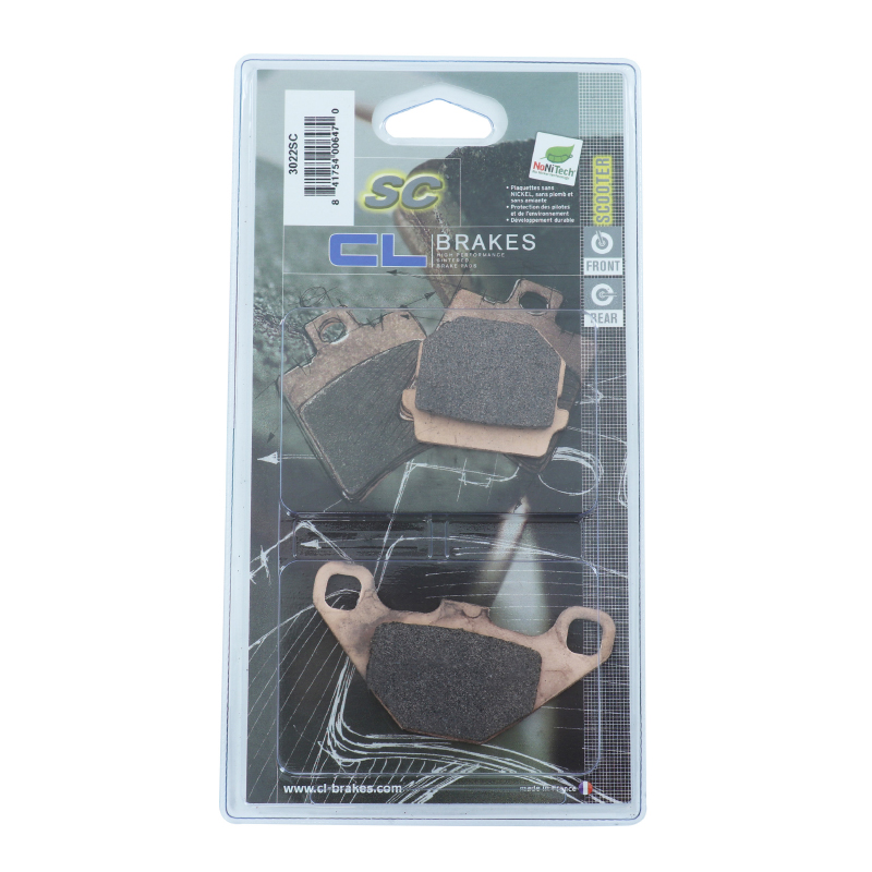 Plaquette de frein CL Brakes Aprilia 125 Leonardo Scarabeo Sport City 500 Atlantic Sherco 50 SE-R SM-R (3022 SC) - vue 3