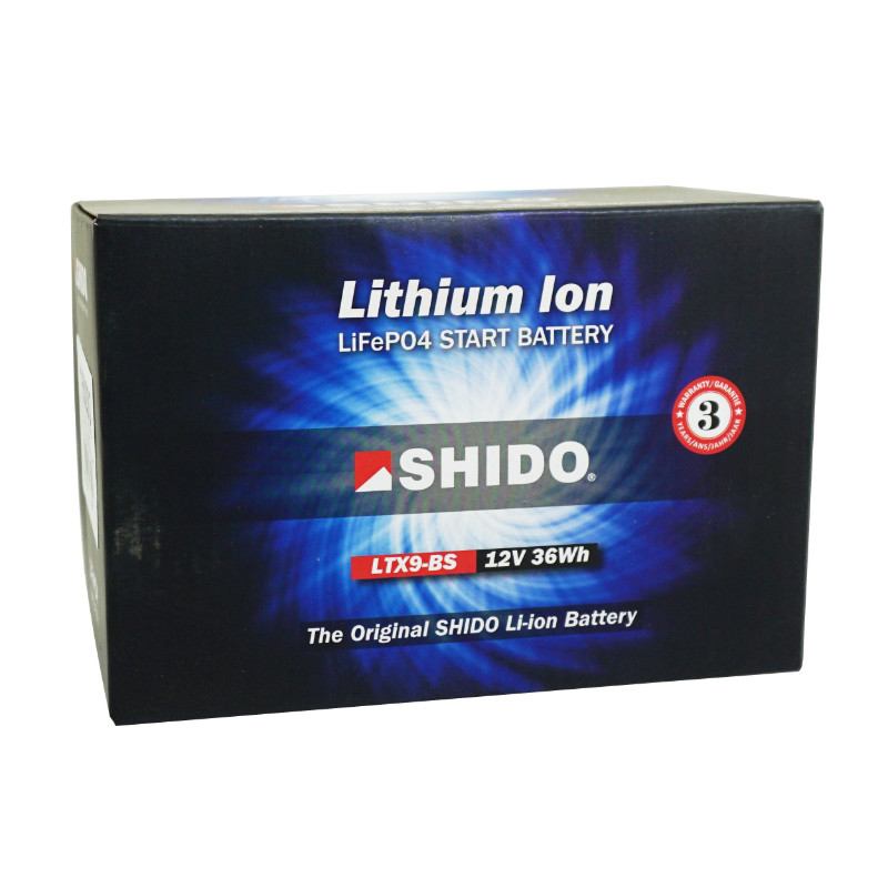 Batterie 12V 3 ah LTX9-BS Shido lithium ion prete a l'emploi (lg150xl87xh105) remplace YTX9-BS - vue 2