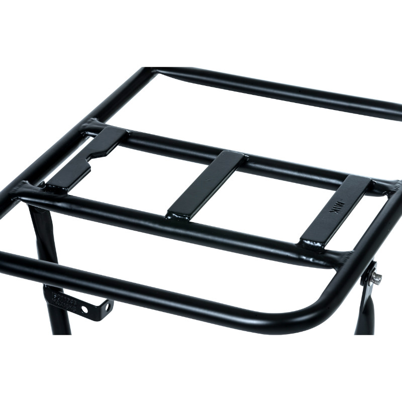 Porte bagage velo avant Basil large noir mat 26"-28" fixation oeillets fourche et crochet cintre (28X31X27 CM) compatible systeme mik - vue 2