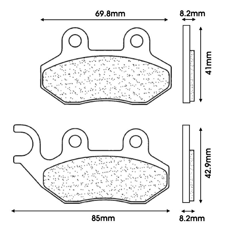 Plaquette de frein Cl Brakes pour peugeot 50 tweet av - sym 50 orbit 2T-4T, jet av, jet euro-x av (1 jeu de 2 plaquettes) (3039 SC) - vue 2