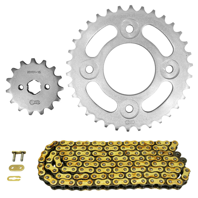 Kit chaîne AFAM adaptable Honda 125 MSX 2013-2017, MSX ABS 2017-2022 420 15X34