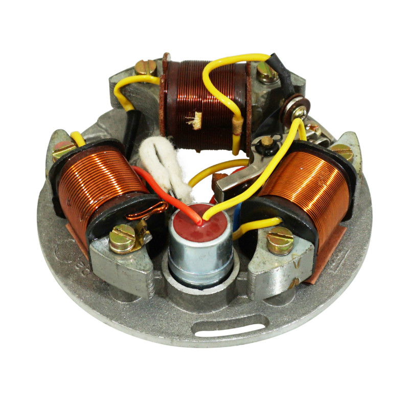 Stator d'allumage adaptable Piaggio 125 Vespa GTR, TS, Sprint 1ère série - 3 bobines rupteur condensateur OLYMPIA - vue 2