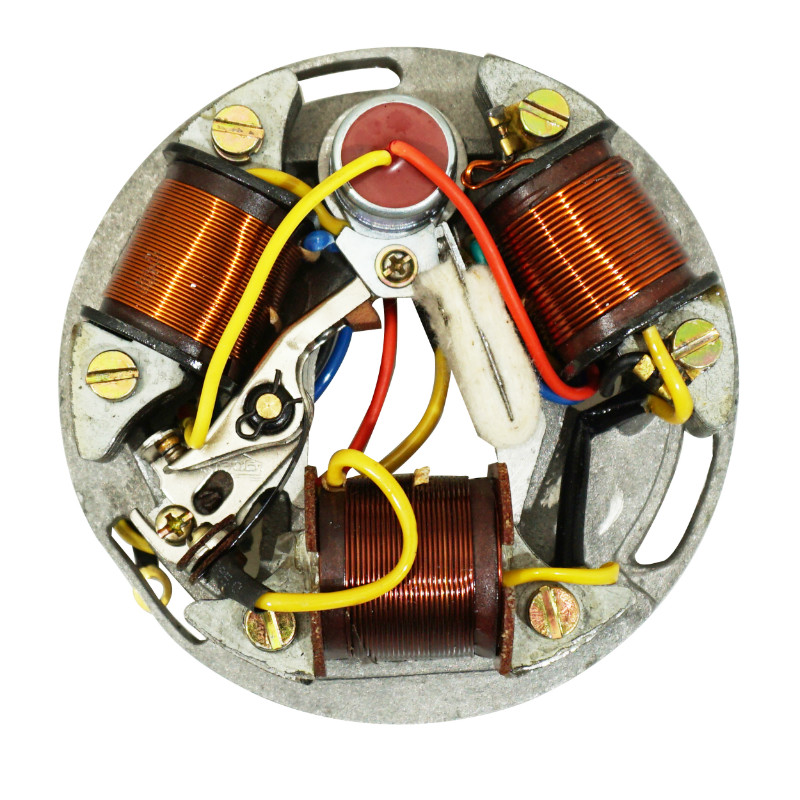 Stator d'allumage adaptable Piaggio 125 Vespa GTR, TS, Sprint 1ère série - 3 bobines rupteur condensateur OLYMPIA - vue 3