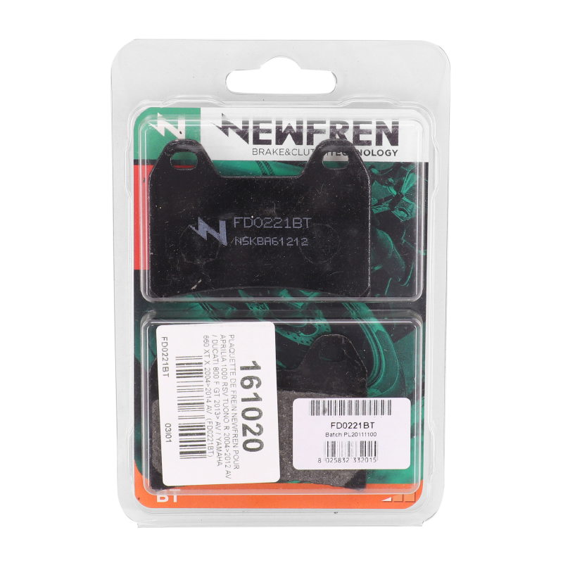 Plaquettes de frein Newfren FD0221BT organiques avant - vue 3