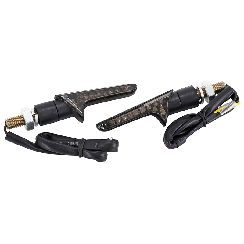 Clignotant moto Avoc mini kobe 12 leds base ABS fume-noir (12 leds orange) (long 70MM - larg 24MM - haut 21MM) (homologue ce) (paire) - vue 2