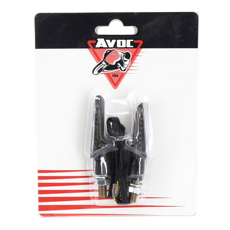 Clignotant moto Avoc mini kobe 12 leds base ABS fume-noir (12 leds orange) (long 70MM - larg 24MM - haut 21MM) (homologue ce) (paire) - vue 3