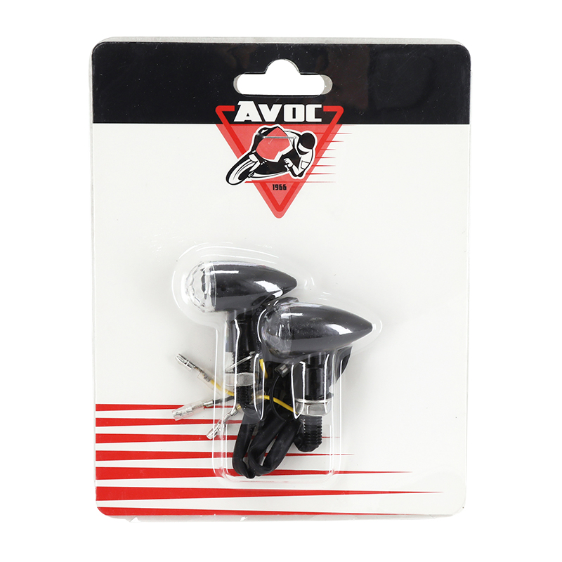 Clignotant moto Avoc mini seto 4 leds SMD orange base alu transparent-noir (l 43MM - h 20MM - l 35MM) (homologue ce) (paire) - vue 3