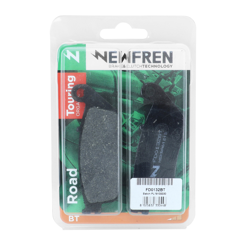 Plaquette de frein Newfren pour kawasaki Z750 2007+2012, Z800 2013+2016 av-triumph 675 street triple 2008+2017av-honda 125 forza 2015+ av (l 39MM - h 102MM - p 8.3MM) (FD0132BT) (touring organique) - vue 3