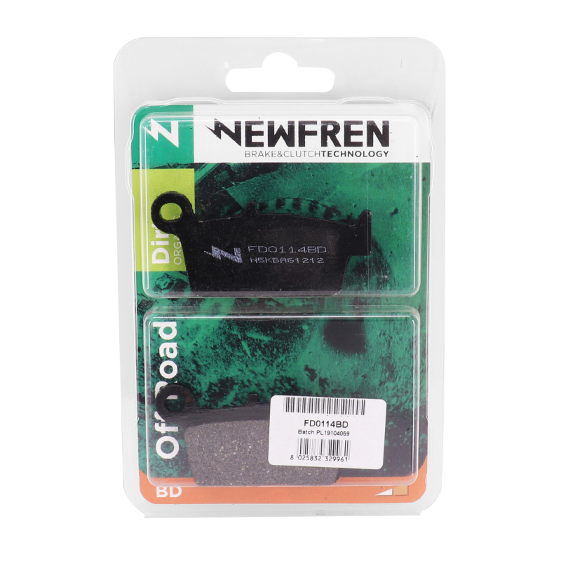 Plaquette de frein Newfren pour gas gas 300 ec 2000+2010 ar - suzuki 250 RM 1996+2008 ar - yamaha 250 WR x 2008+2013 ar, 125 YZ 1998+2002 ar (l 75MM - h 36MM - p 10.5MM) (FD0114BD) (dirt organique) - vue 3