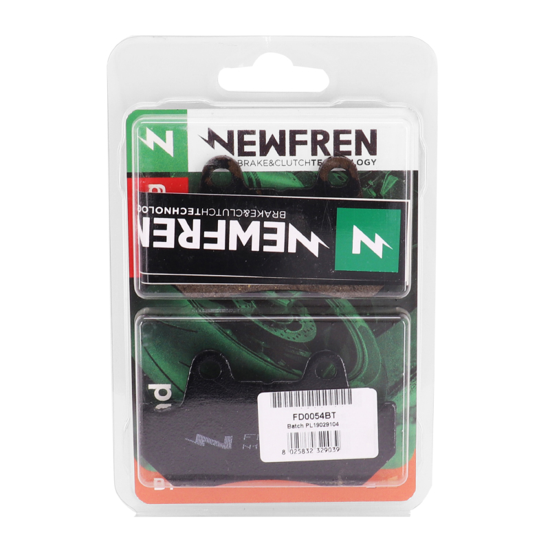Plaquette de frein Newfren pour honda 600 CBR f 1987+1990 ar, 500 CX 1982+1985 ar, 1100 GL DX 1982+ ar, 250 NSR 1986+ ar (l 90MM - h 49.5MM - p 10.3MM) (FD0054BT) (touring organique) - vue 3