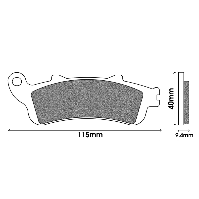 Plaquette de frein Newfren FD0255BT touring organique - vue 2