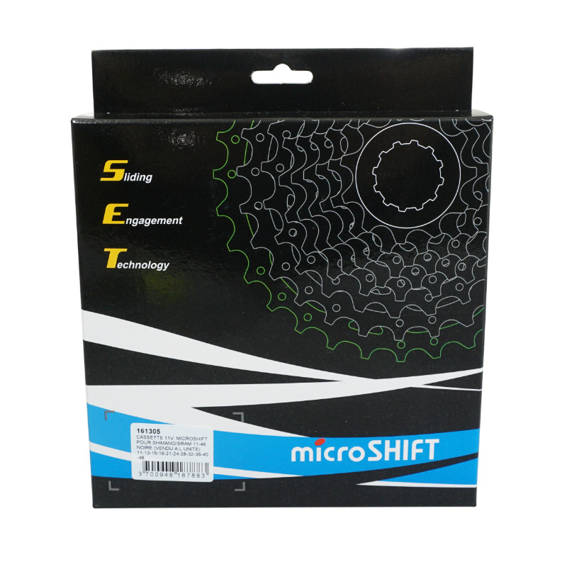 Cassette 11 vitesses Microshift 11-46 VTT noir - vue 3