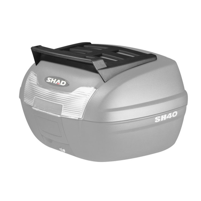 Top case Shad SH40 cargo noir 40L avec porte-bagage integre avec platine (contenance 1 casque integral + 1 casque jet) (L49,2XH32,5XP42,5CM) (D0B40199 black) - vue 3