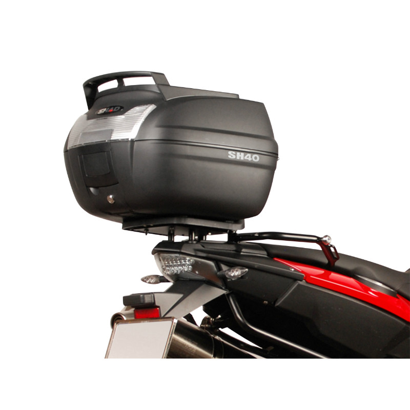 Top case Shad SH40 cargo noir 40L avec porte-bagage integre avec platine (contenance 1 casque integral + 1 casque jet) (L49,2XH32,5XP42,5CM) (D0B40199 black) - vue 4