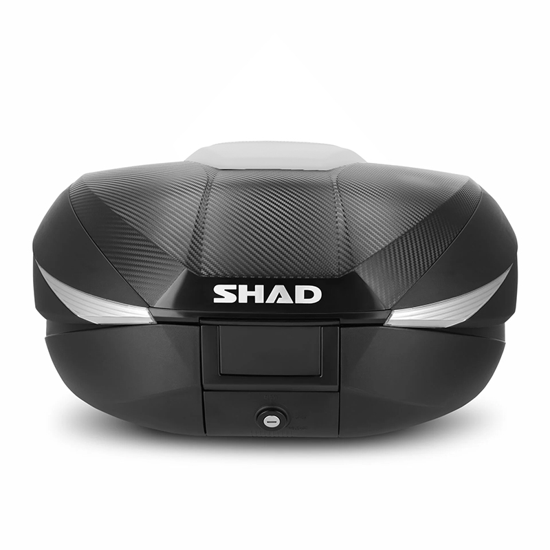 Top case Shad SH58X expandable noir-carbone 58L avec platine (3 volumes possibles 46-52-58L) contenance 2 casque integral (l61xh27xp48cm) (D0B58206) - vue 4
