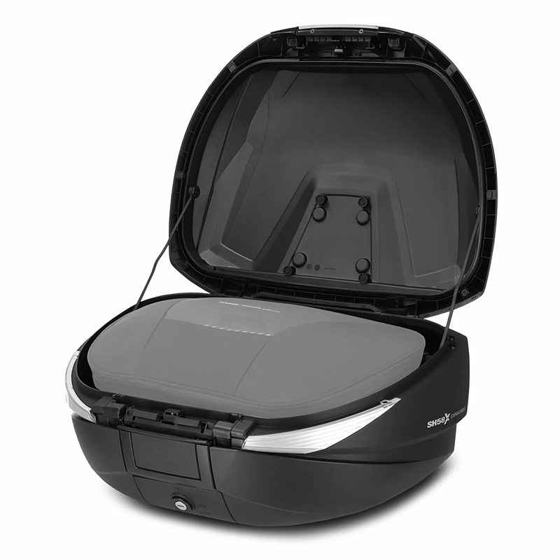 Top case Shad SH58X expandable noir-carbone 58L avec platine (3 volumes possibles 46-52-58L) contenance 2 casque integral (l61xh27xp48cm) (D0B58206) - vue 8
