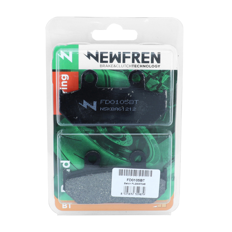 Plaquette de frein Newfren pour honda 600 VT c shadow 1988+1991 av, 125 CB TT 1990+ av, 650 XRV africa twin 1988+1990 av (l 46MM - h 88MM - p 9.8MM) (FD0105BT) (touring organique) - vue 3