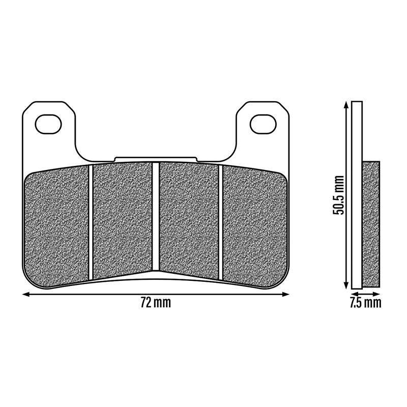 Plaquette de frein NEWFREN FD0362SP sport TT pro metal fritte - vue 2
