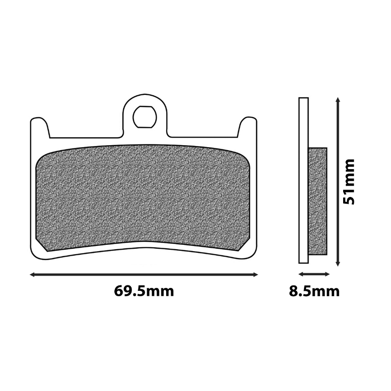 Plaquette de frein Newfren FD0190SP sport TT pro métal fritté - vue 2