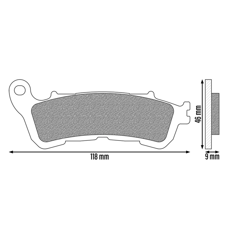 Plaquette de frein Newfren organique FD0400BE pour Suzuki Burgman 125/200 et Honda SH 125/Forza 300 - vue 2