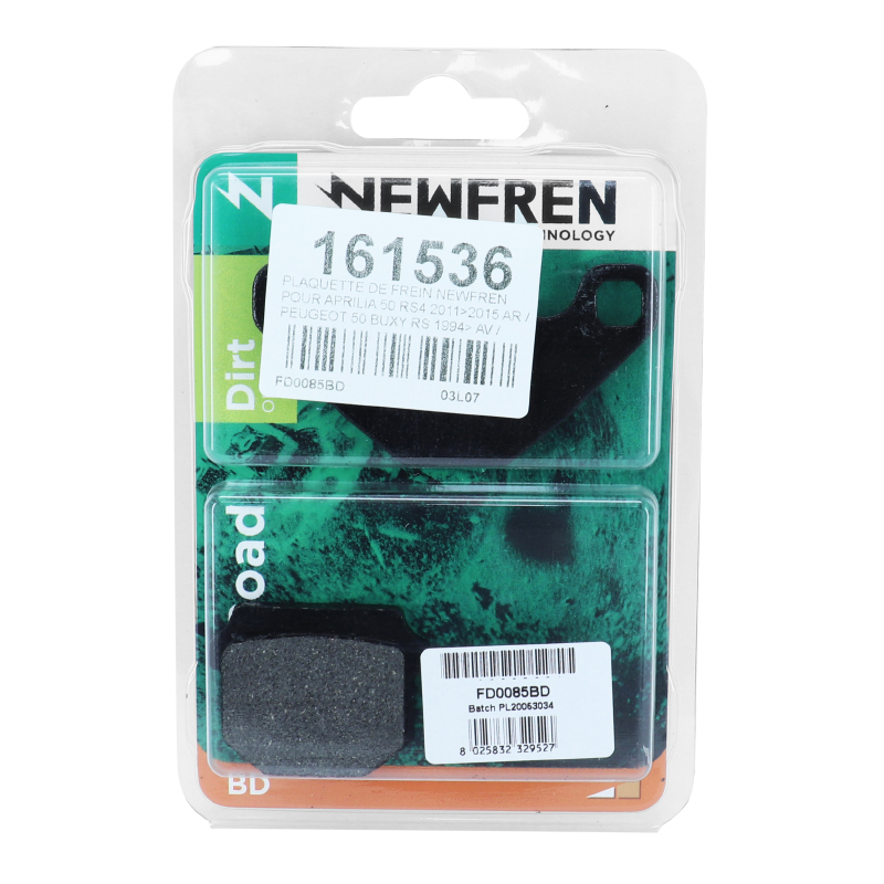 Plaquettes de frein Newfren FD0085BD organiques - vue 3