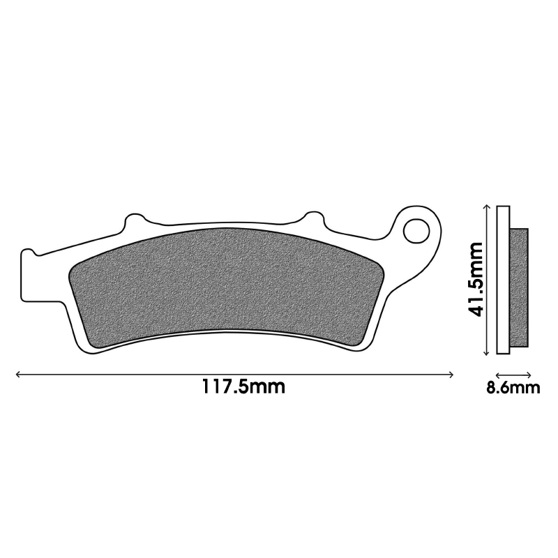 Plaquette de frein Newfren FD0282SE pour Aprilia Scarabeo 125 2004-2006 et Atlantic 125 2003-2012 avant - vue 2