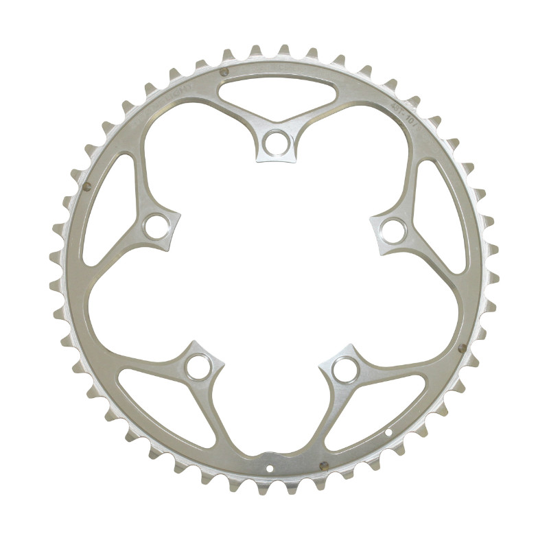 PLATEAU ROUTE 5BRA D.110 STRONGLIGHT 48DTS EXTERIEUR ARGENT ALU 7075 TYPE SHIMANO 9-10V.