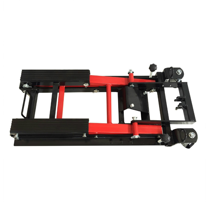 Leve-cric moto hydraulique capacite 680 KG (4 roulettes) hauteur maxi 37,5 CM hauteur mini 11 CM (600X310MM) - vue 5